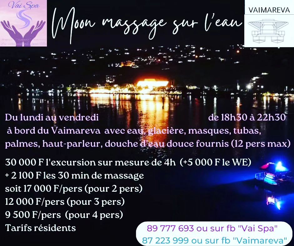 Moon massage sur l'eau avec Vaimareva